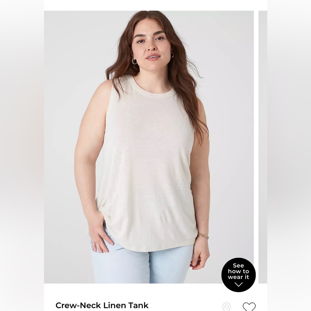 Lane Bryant Crew Neck Tank